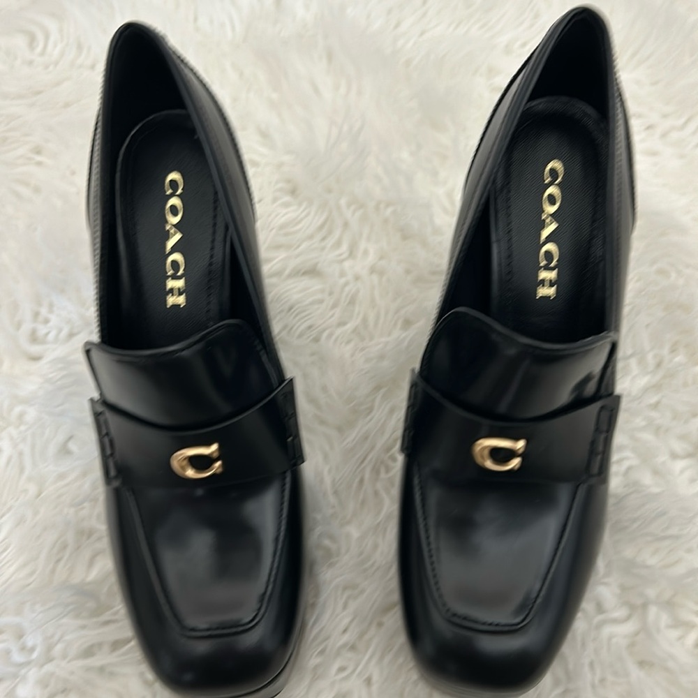 Coach Black Loafer Heel